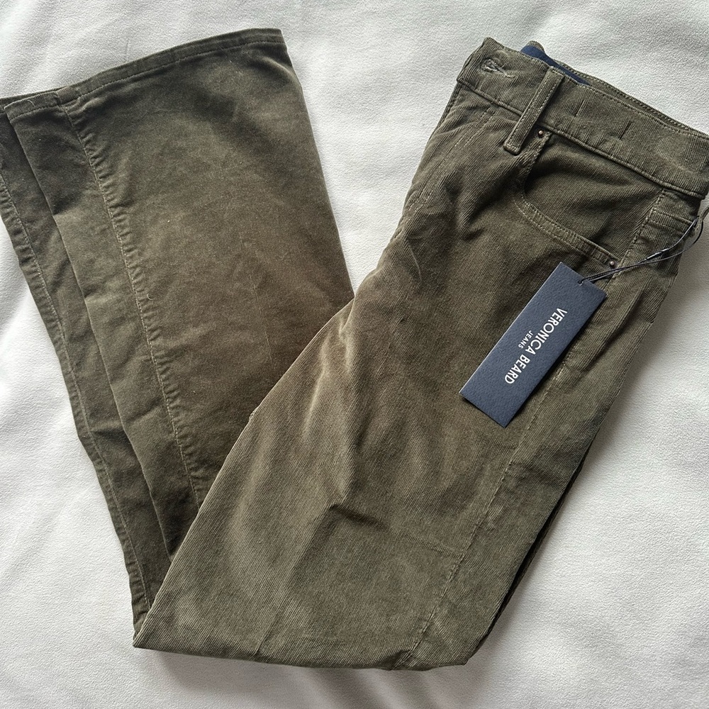 Veronica Beard Carson Cord High Rise Ankle Flare Jeans